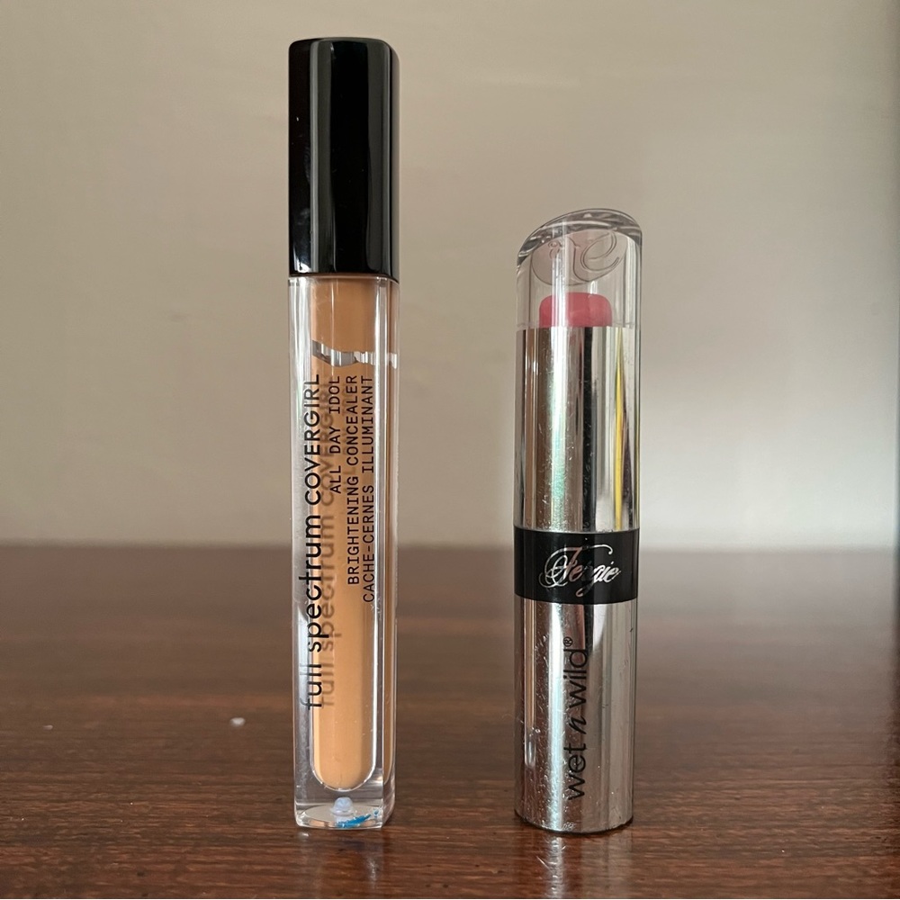 Covergirl concealer and WetnWild lipstick bundle